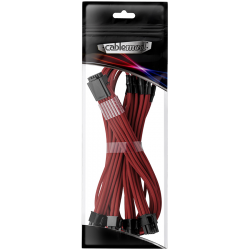 CableMod E-Series Pro ModMesh Sleeved 12VHPWR PCI-e Cable for Super Flower Leadex Platinum / Platinum SE / Titanium / V Gold Pro / V Platinum Pro, EVGA G7 / G6 / G5 / G3 / G2 / P2 / T2 (Blood Red, Nvidia 4000 series, 16-pin to Quad 8-pin, 60cm)