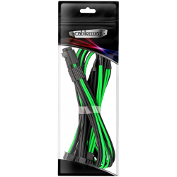 CableMod E-Series Pro ModMesh Sleeved 12VHPWR PCI-e Cable for Super Flower Leadex Platinum / Platinum SE / Titanium / V Gold Pro / V Platinum Pro, EVGA G7 / G6 / G5 / G3 / G2 / P2 / T2 (Black + Light Green, Nvidia 4000 series, 16-pin to Quad 8-pin, 60cm)