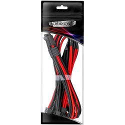 CableMod E-Series Pro ModMesh Sleeved 12VHPWR PCI-e Cable for Super Flower Leadex Platinum / Platinum SE / Titanium / V Gold Pro / V Platinum Pro, EVGA G7 / G6 / G5 / G3 / G2 / P2 / T2 (Black + Red, Nvidia 4000 series, 16-pin to Quad 8-pin, 60cm)