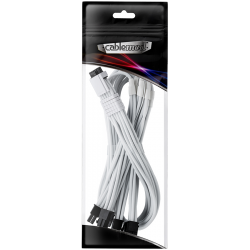 CableMod E-Series Pro ModMesh Sleeved 12VHPWR PCI-e Cable for Super Flower Leadex Platinum / Platinum SE / Titanium / V Gold Pro / V Platinum Pro, EVGA G7 / G6 / G5 / G3 / G2 / P2 / T2 (White, Nvidia 4000 series, 16-pin to Quad 8-pin, 60cm)