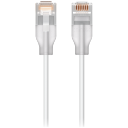 Ubiquiti UACC-Cable-Patch-EL-0.3M-W Nano-thin patch cable with 2.5 GbE support designed to show Etherlighting effects