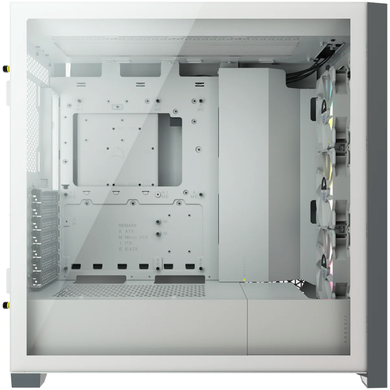 CORSAIR iCUE 5000X RGB Tempered Glass Mid-Tower ATX PC Smart Case — White, CC-9011213-WW