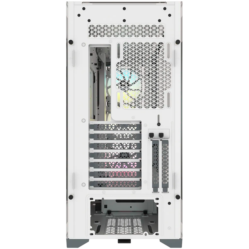 CORSAIR iCUE 5000X RGB Tempered Glass Mid-Tower ATX PC Smart Case — White, CC-9011213-WW
