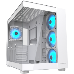 COUGAR | FV150 RGB White | PC Case | Mid tower / Dual Chamber / TG Front and Left Pannels / Quick Detachable Air Filters / Up to 8 Fans (4x120mm ARGB Preinstalled) / White
