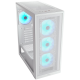 COUGAR | MX220 RGB White | PC Case | Mid Tower / Mesh Front Panel / 4 x 120mm ARGB Fans / Transparent Left Panel, CGR-2AC8W-RGB