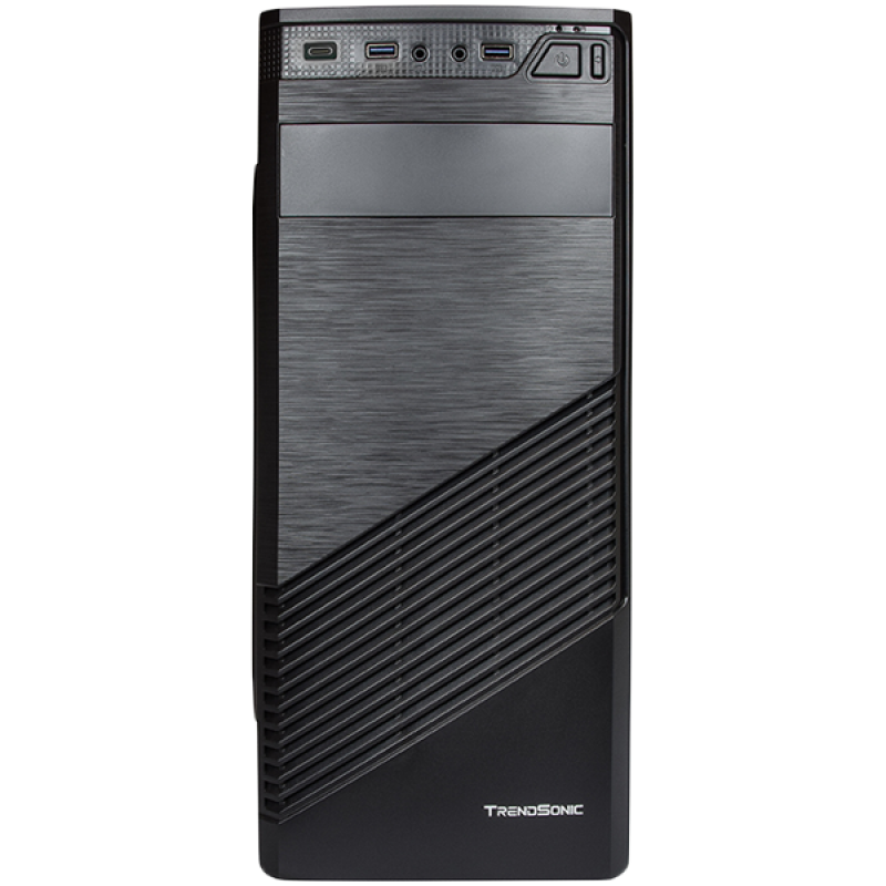 Chassis FC-F61A, ATX, 7 slots, 1 X 5.25", 2 X 3.5" H.D., 2 X 2.5", 2 x USB 3.0, 1 X Type C / 1 x AUDIO /, PSU 550W 12 sm, 20+4pin, Black