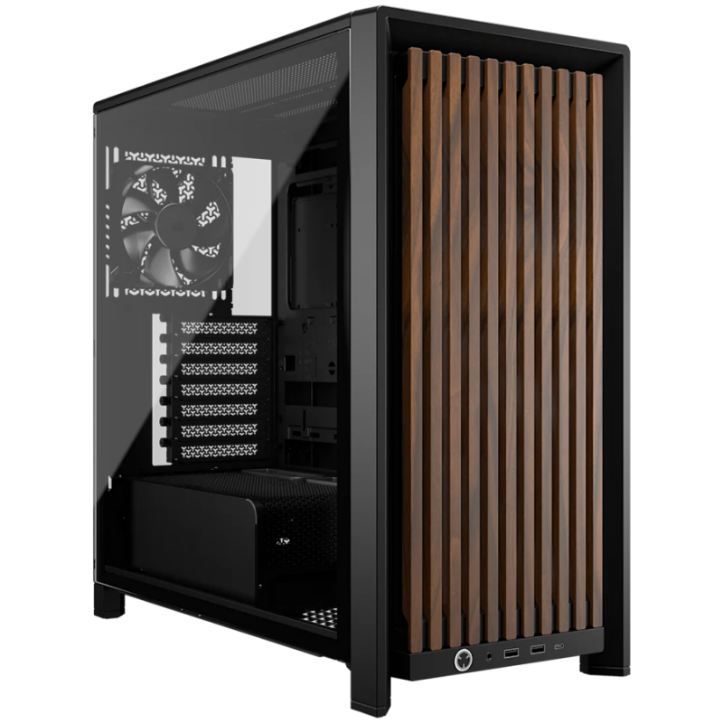 Corsair FRAME 4000D RS Wood Mid-Tower, Black/Walnut