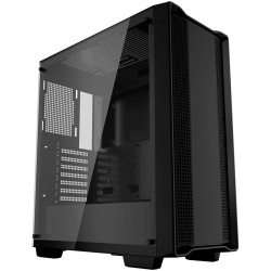 DeepCool CC560 Limited, Mid Tower, Mini-ITX/Micro-ATX/ATX, 1xUSB3.0, 1xUSB2.0, 1xAudio, No Fans, Tempered Glass, Mesh Panel, Black