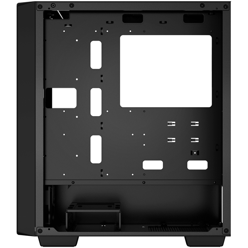 DeepCool CC560 Limited, Mid Tower, Mini-ITX/Micro-ATX/ATX, 1xUSB3.0, 1xUSB2.0, 1xAudio, No Fans, Tempered Glass, Mesh Panel, Black