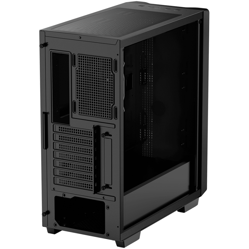 DeepCool CC560 Limited, Mid Tower, Mini-ITX/Micro-ATX/ATX, 1xUSB3.0, 1xUSB2.0, 1xAudio, No Fans, Tempered Glass, Mesh Panel, Black