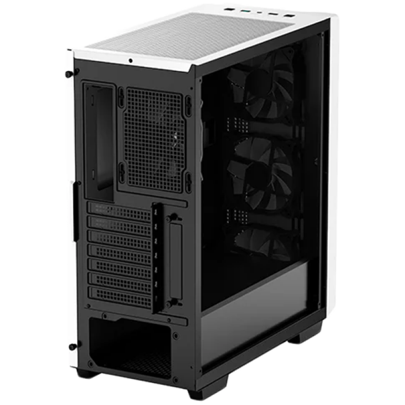 DeepCool CC560 WH V2, Mid Tower, Mini-ITX/Micro-ATX/ATX, 1xUSB3.0, 1xUSB2.0, 1xAudio, 4x120mm Pre-Installed LED Fans, Tempered Glass, Mesh