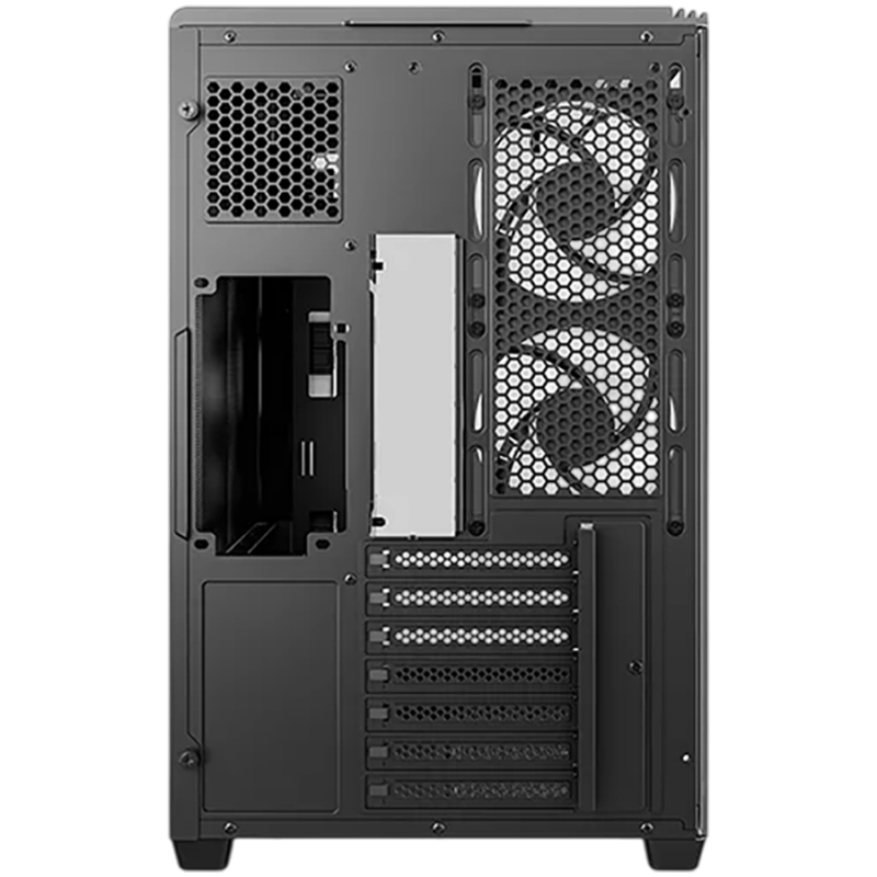 DeepCool CG590U 5F, Mid Tower, Mini-ITX/Micro-ATX/ATX, Rear Connector support, 2xUSB3.0, 1xType-C Gen 2, 1xAudio, 3x120mm ARGB Reverse Fan, 2x120mm ARGB Fans, Tempered Curved Glass, Mesh Panel, Black, 2Y, R-CG590U-BKAGA5-G