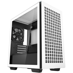 DeepCool CH370 WH, Mid Tower, Mini-ITX/Micro-ATX, 2xUSB3.0, 1xAudio, 1x120mm Pre-Installed Black Fan, Tempered Glass, Mesh Panel, White