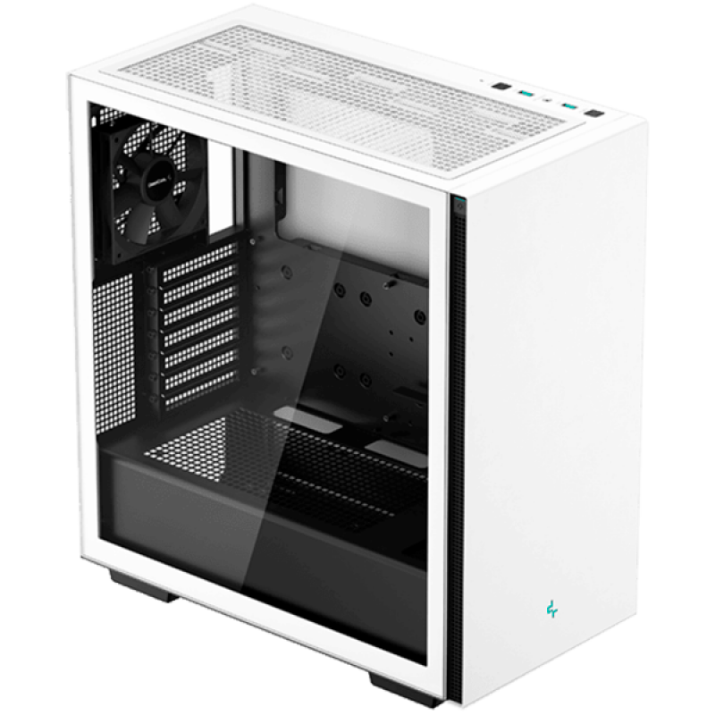 DeepCool CH510 White Mid Tower Case, E-ATX/ATX/Micro-ATX/Mini-ITX, 2xUSB2.0, 1xUSB3.0, 1xAudio, 1xMic, ABS+SPCC+Tempered Glass, Mesh Panel