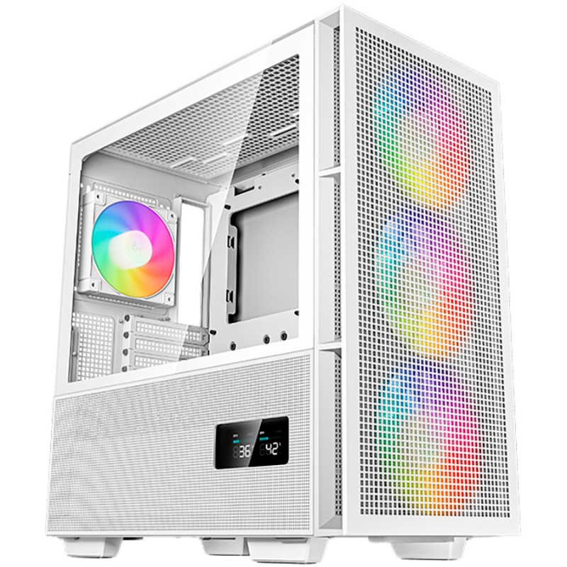 DeepCool CH560 Digital WH, Mid Tower, Mini-ITX/Micro-ATX/ATX/E-ATX, 1xUSB3.0, 1xType-C, 1xAudio, 3x140mm+1x120mm Pre-Installed ARGB Fans