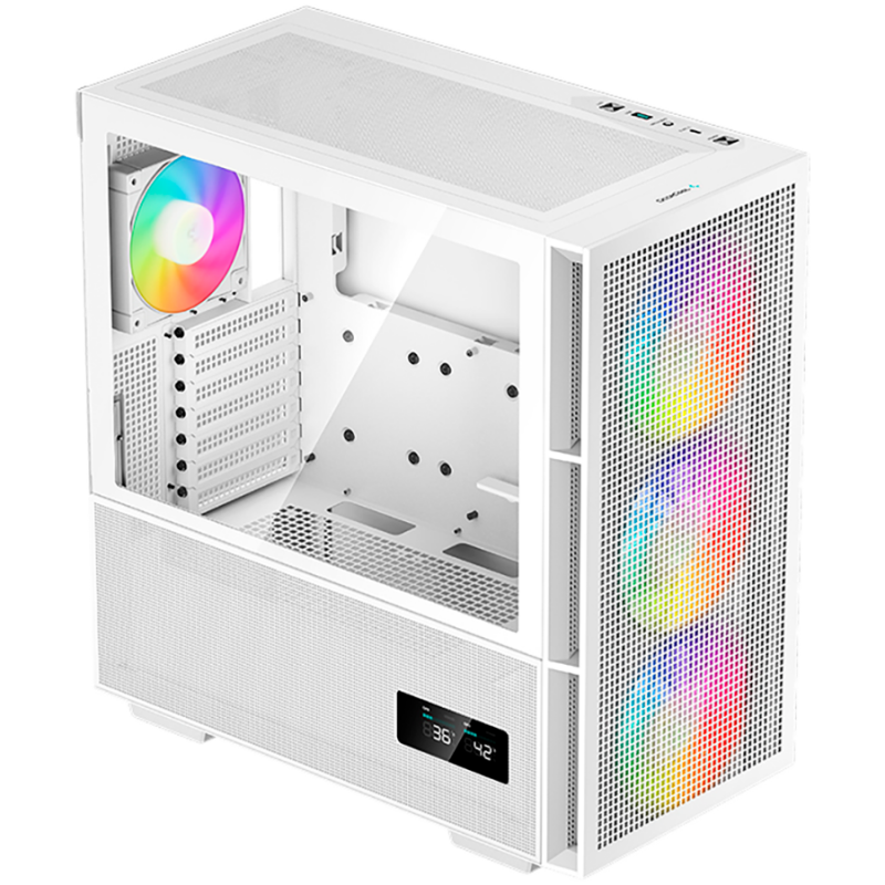 DeepCool CH560 Digital WH, Mid Tower, Mini-ITX/Micro-ATX/ATX/E-ATX, 1xUSB3.0, 1xType-C, 1xAudio, 3x140mm+1x120mm Pre-Installed ARGB Fans