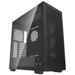 DeepCool MORPHEUS, Mini-ITX / M-ATX / ATX / E-ATX, 4xUSB3.0, 1xAudio, 1x Type-C, 1x420mm Pre-Installed ARGB Fan, ABS+SPCC+Tempered Glass, Black, R-MORPHEUS-BKAPA1-G-1