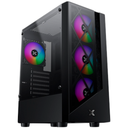 Duke EN49158, ATX/M-ATX/Mini ITX, USB3.0x1 & 2.0x2, Meshed & TG Frontpanel, Left TG, Front 4PCS X24F Fan