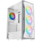 Gaming X Arctic EN46737, White Chassis, ATX/M-ATX/Mini ITX, U3x1+U2x2, Metal FP & Left TG, 4PCS X24A Arctic Fan & LED Switch ARGB Fan