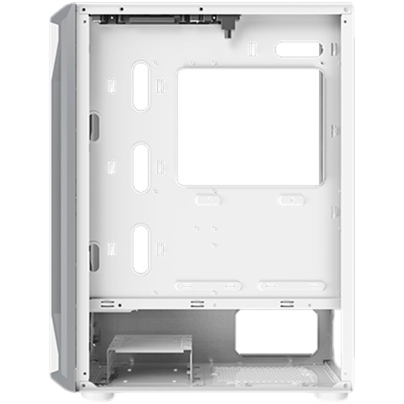 Gaming X Arctic EN46737, White Chassis, ATX/M-ATX/Mini ITX, U3x1+U2x2, Metal FP & Left TG, 4PCS X24A Arctic Fan & LED Switch ARGB Fan