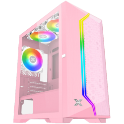 Gemini II Queen, EN48663, Pink, MATX, U3x1+U2x2, Meshed Grill ARGB LED Frontpanel & Left TG, 3PCS X24F Arctic Fixed RGB Fan