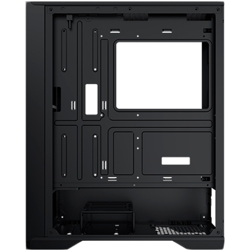 LUX  S  EN48281, Black, ATX/M-ATX/Mini ITX,  U3x1+U2x2, Metal Vents FP & Left TG, 4PCS X24A Fan & Galaxy II Fan Control Kit), LUX_S