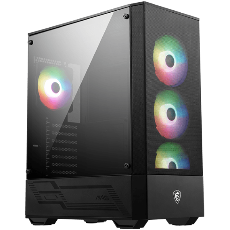 MSI MAG FORGE 112R, Mid-Tower, ATX/M-ATX/ITX, 2x USB 3.2 Gen 1 Type-A, 1x Audio/1x Mic, Insta-light Loop Button, ARGB Hub, 4x 120mm ARGB