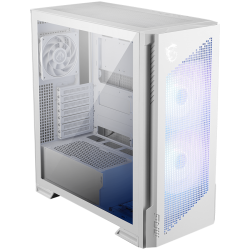 MSI MPG VELOX 300R AIRFLOW PZ WHITE, Mid-Tower, E_ATX/ATX(Back-connect supported)/M-ATX/ITX, 2x USB 3.2, 1x USB Type-C 20Gbs, 1x Audio/Mic, LED Button, ARGB Fan Hub, 2x 160mm ARGB + 1x 120mm Black Dual Layer Blades Fans, Mesh Panel, Tempered Glass