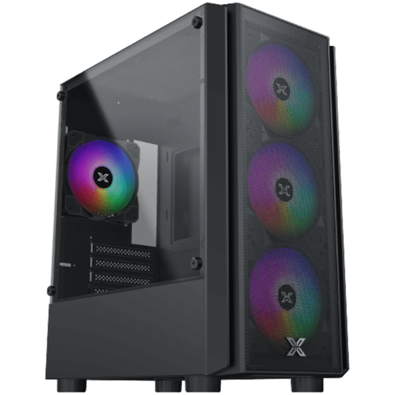 NYX Air, EN41211, M-ATX, U3x1 & U2x2, Meshed Grill Frontpanel & Left TG, Front 4PCS Z20F Fan, NYX_AIR