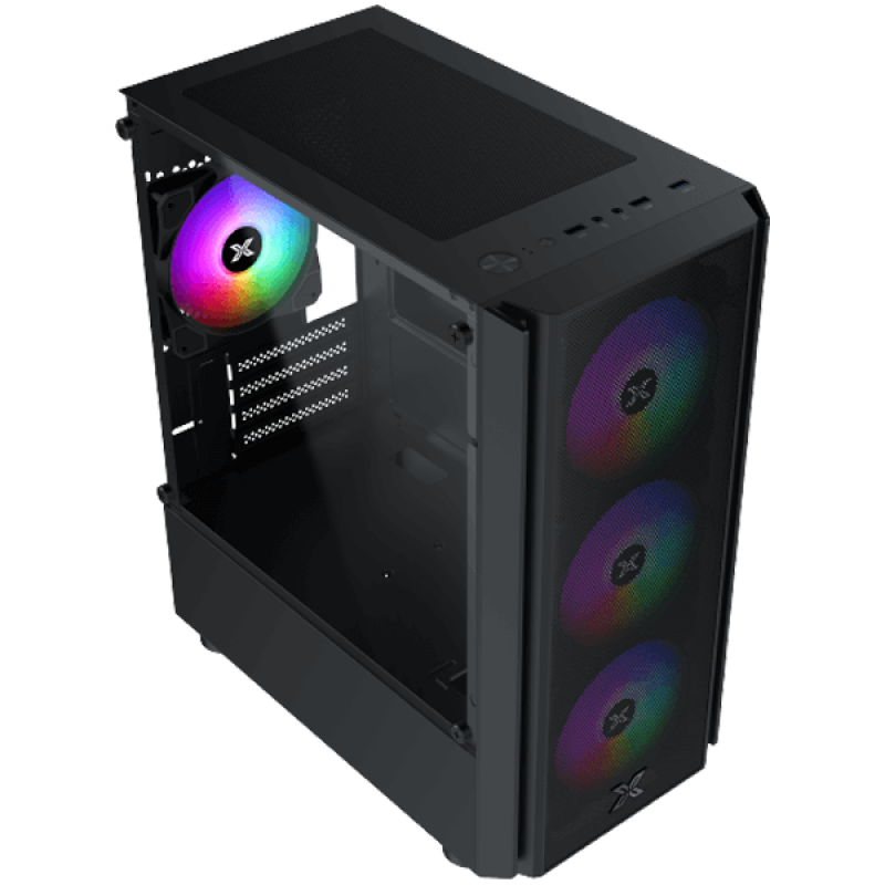 NYX Air, EN41211, M-ATX, U3x1 & U2x2, Meshed Grill Frontpanel & Left TG, Front 4PCS Z20F Fan, NYX_AIR