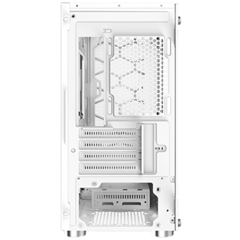 Oreo Arctic White EN47772, M-ATX, USB3.0x1+USB2.0x2, Meshed Grill FP, Left TG, 3PCS X24F Arctic Fixed RGB Fan, OREO_ARCTIC