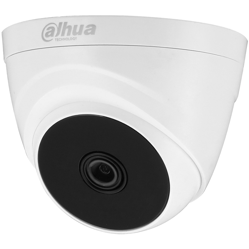 Dahua HDCVI camera 2MP, Eyeball, Day&Night, 1/2.7" CMOS, 1920×1080 Effective Pixels, 30fps@1080P, Focal Length 2.8mm, View angle 103°, IR distance up to 20m, 0.04Lux/F1.85, 0Lux IR on, indoor installation, 12V DC, max 2.3W-HAC-T1A21-0280B