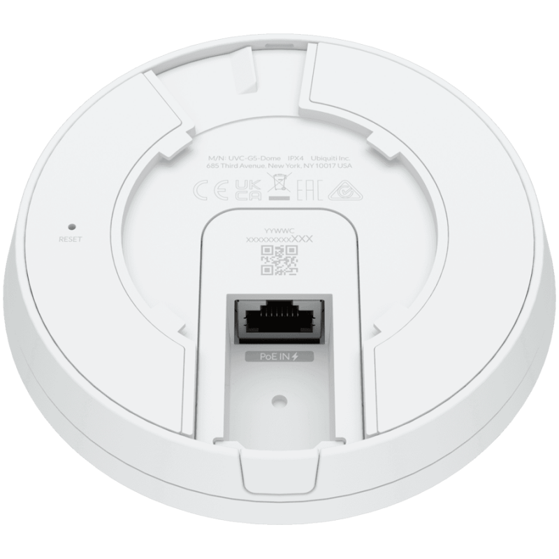 Ubiquiti UVC-G5-Dome-3 Next-gen 2K HD PoE ceiling camera with enhanced dynamic range and low-light performance, UVC-G5-DOME-3