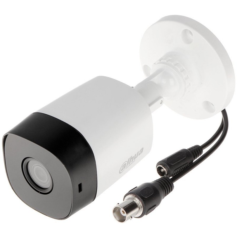 Dahua HDCVI camera 2MP, Bullet, Day&Night, 1/2.7" CMOS, 1920×1080 Effective Pixels, 30fps@1080P, Focal Length 3.6mm, View angle 93°, IR distance up to 20m, 0.04Lux/F1.85, 0Lux IR on, Outdoor installation IP 67, 12V DC, max 2.7W-HAC-B1A21-0360B