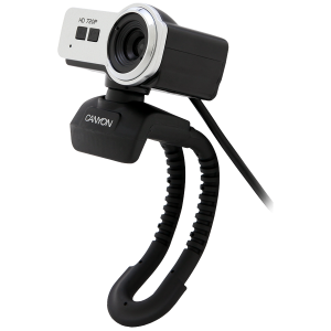 CANYON 720P HD webcam with USB2.0. connector, 360° rotary view scope, 1.0Mega pixels, Resolution 1280*720, cable length 1.25m, Black, 62.2x46.5x57.8mm, 0.074kg