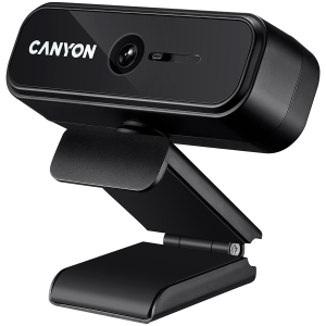 CANYON C2N 1080P full HD 2.0Mega fixed focus webcam with USB2.0 connector, 360 degree rotary view scope, built in MIC, Resolution 1920*1080, viewing angle 88°, cable length 1.5m, 90*60*55mm, 0.095kg, Black