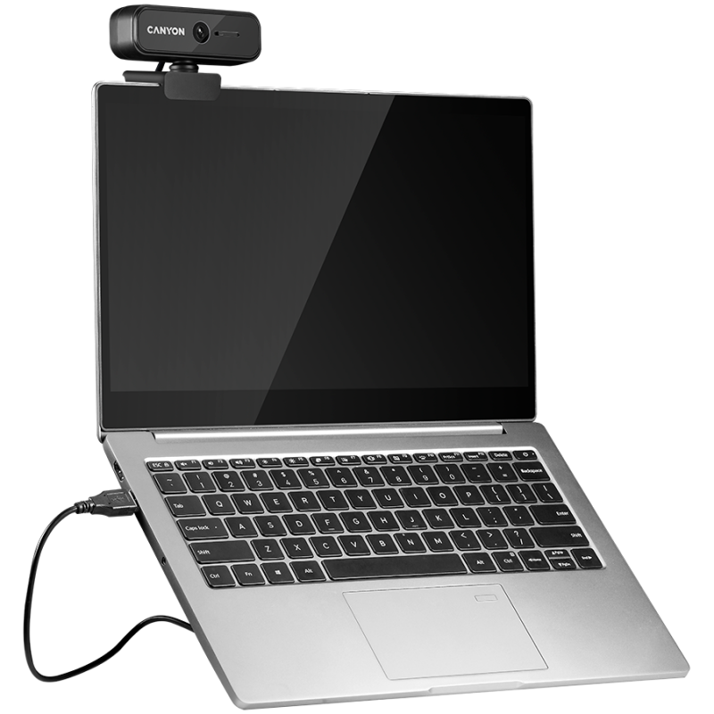 CANYON C2N 1080P full HD 2.0Mega fixed focus webcam with USB2.0 connector, 360 degree rotary view scope, built in MIC, Resolution 1920*1080, viewing angle 88°, cable length 1.5m, 90*60*55mm, 0.095kg, Black-CNE-HWC2N