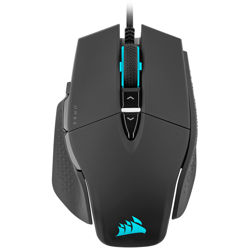 CORSAIR M65 RGB ULTRA Gaming Mouse, Backlit RGB LED, Optical, Silver ALU, Black