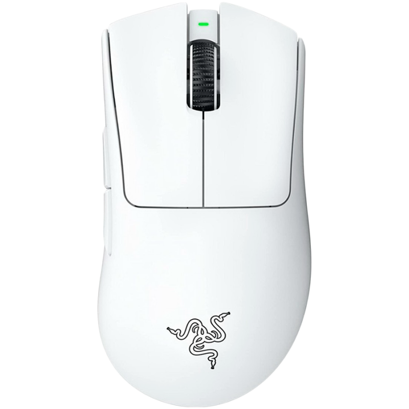 Razer DeathAdder V3 Pro - White Edition, Ergonomic Wireless Gaming Mouse, Speedflex Charging Cable USB Type C, 30000DPI, Optical Mouse
