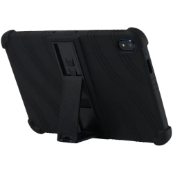 Tablet case for Prestigio Solutions Virtuoso PSTA101, soft rubber with extra protection on the corners, with kickstand. Color black.