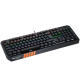 CANYON Wired multimedia gaming keyboard with lighting effect, 108pcs rainbow LED, Numbers 104keys, EN double injection layout, cable length 1.8M, 450.5*163.7*42mm, 0.90kg, color black-CND-SKB6-US