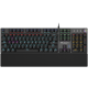 Wired Gaming Keyboard,Black 104 mechanical switches,60 million times key life, 22 types of lights,Removable magnetic wrist rest,4 Multifunctional control knob,Trigger actuation 1.5mm,1.6m Braided cable,US layout,dark grey, size:435*125*37.47mm, 840g-CND-S