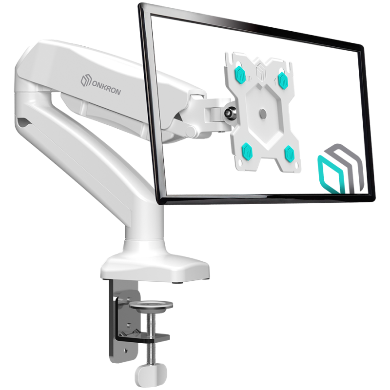 ONKRON Монитор Desk Mount for 13 to 32-Inch LCD LED OLED Screens up to 8 kg, White, G80-W