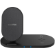 CANYON WS-202 2in1 Wireless charger, Input 5V/3A, 9V/2.67A, Output 10W/7.5W/5W, Type c cable length 1.2m, PC+ABS,with PU part
