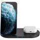 CANYON WS-202 2in1 Wireless charger, Input 5V/3A, 9V/2.67A, Output 10W/7.5W/5W, Type c cable length 1.2m, PC+ABS,with PU part