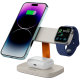 CANYON Wireless Charging Station Hexagon 310 3in1 LightGrey/Orange, CNS-WCS310LGOR
