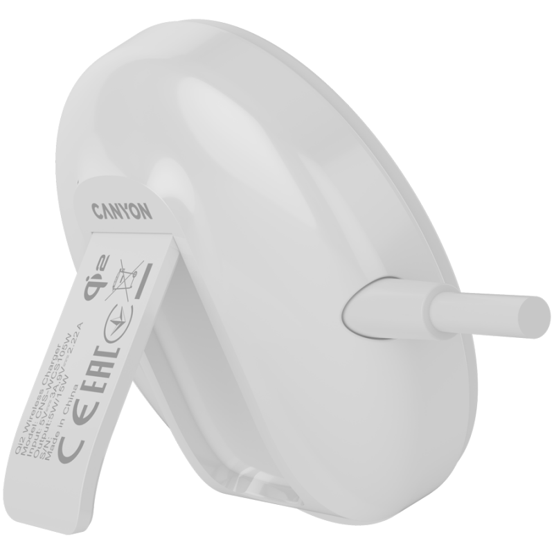 CANYON wireless charger WS-105 15W Qi2 White, CNS-WCS105W