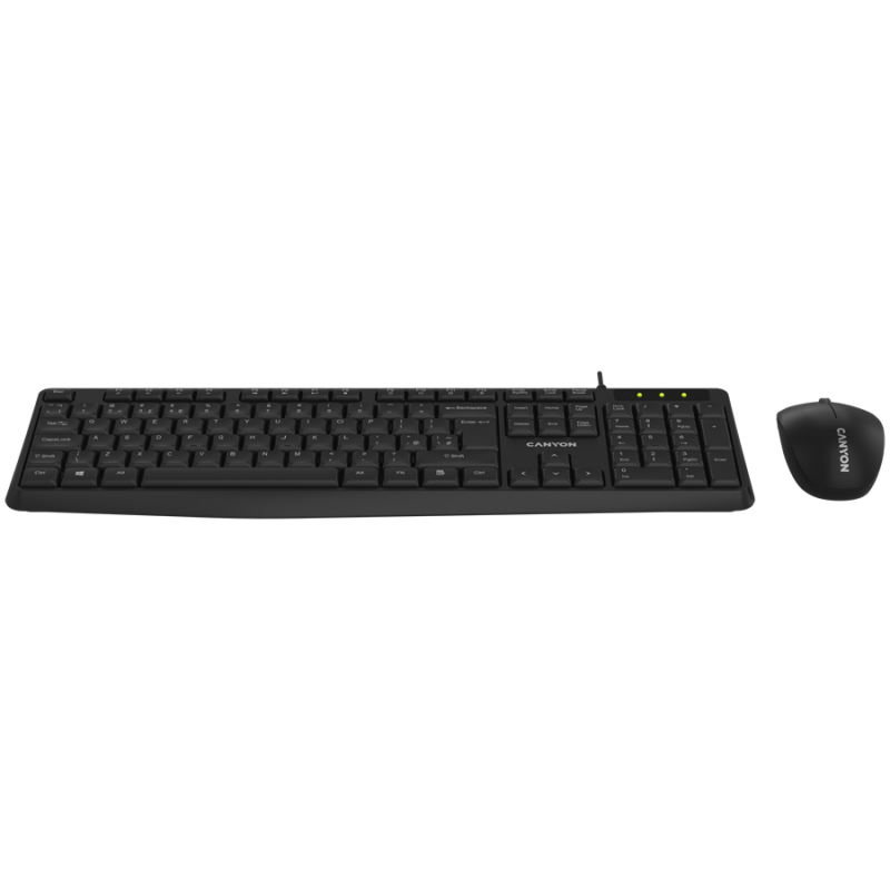 CANYON SET-W01 Keyboard+Mouse Wireless Black EN/BG, CNE-HSETW01-BG