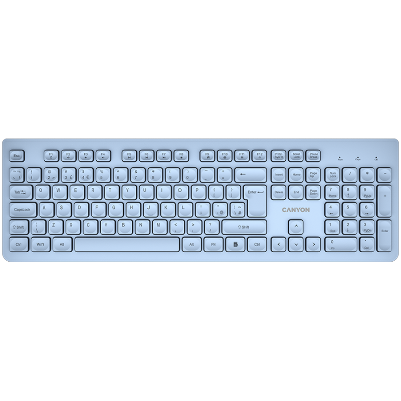 CANYON keyboard HKB-W01 UK/US AAA Wireless Blue, CNS-HKBW01BL