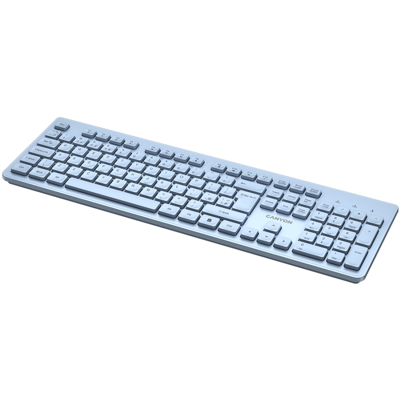 CANYON keyboard HKB-W01 UK/US AAA Wireless Blue, CNS-HKBW01BL